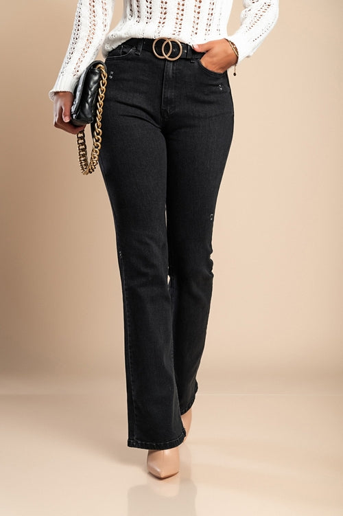 Flared jeans, black