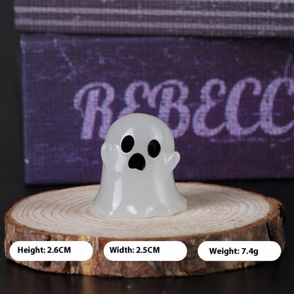 Halloween Luminous Ghost Micro Landscape Gardening Mini Resin Ornament