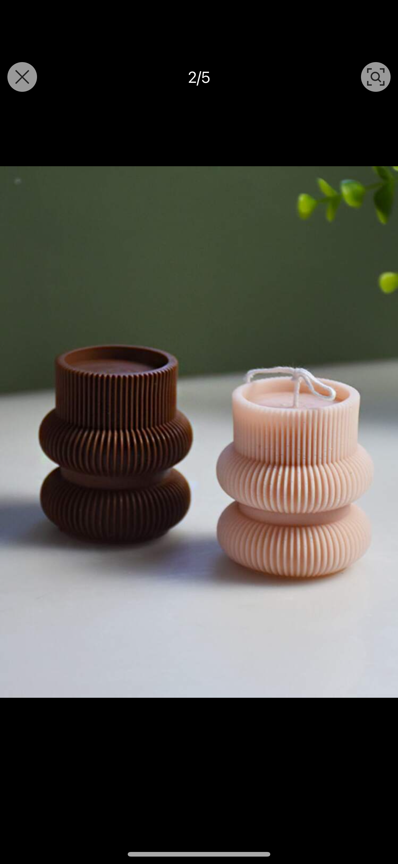 3 Set Ribbed Modern Candle