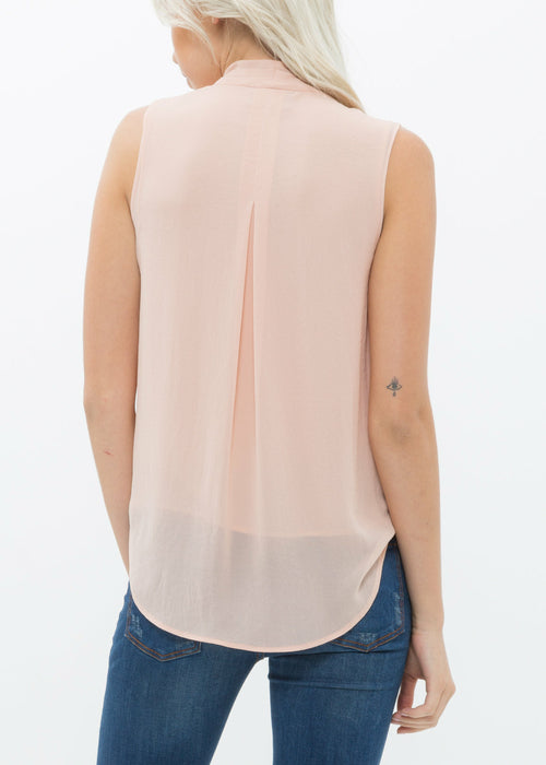 Women's Surplice Sleeveless Blouse In Blush