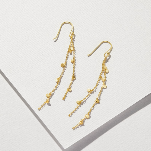 Dainty Threader Earrings, Long Chain Earrings, Gold Ear Threaders