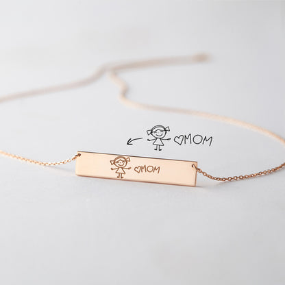 Custom Handwritten Necklace Engraved Handwriting Jewelry