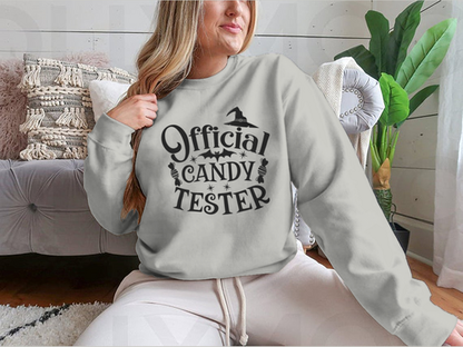 Official Candy Tester Vector Halloween Design for Sweatshirt