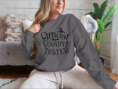 Official Candy Tester Vector Halloween Design for Sweatshirt