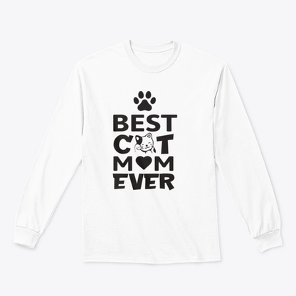 Best Cat Mom Ever Quote Simple Cartoon Typography And Artwork Design