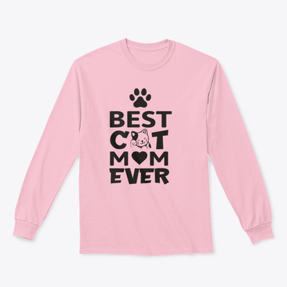 Best Cat Mom Ever Quote Simple Cartoon Typography And Artwork Design