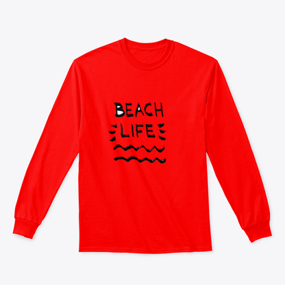 Beach Life Lettering Summer Quote, Black Letters On White Background